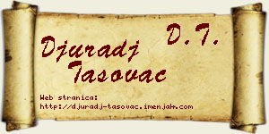 Đurađ Tasovac vizit kartica